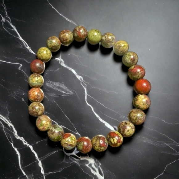 Dragon Blood Jasper Bracelet - 8mm Unisex - Picture 1 of 2